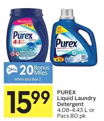 Foodland Purex liquid laundry detergent or pacs offer