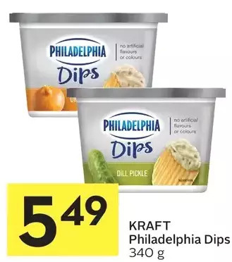 Foodland Kraft philadelphia dips offer