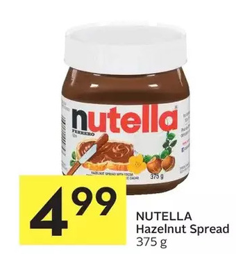 Foodland Nutella hazelnut spread offer