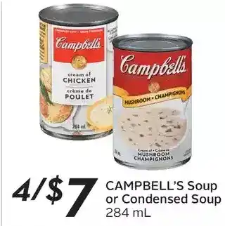 Sobeys Campbell's soup or condensed soup offer