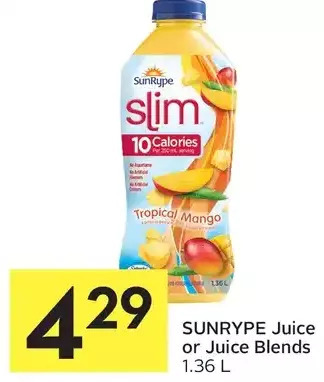 Foodland Sunrype juice or juice blends offer