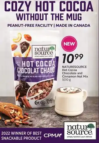 Sobeys Naturesource hot cocoa chocolate and cinnamon nut mix offer