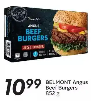 Sobeys Belmont angus beef burgers offer