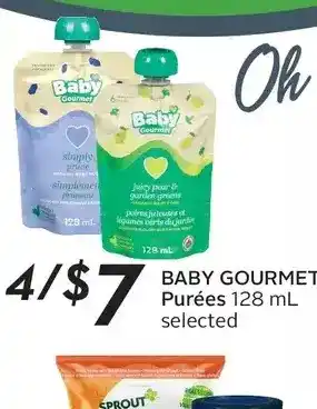 Sobeys Baby gourmet purées offer
