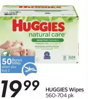 Sobeys Huggies wipes offer