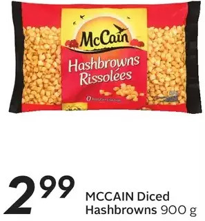 Sobeys Mccain diced hashbrowns offer