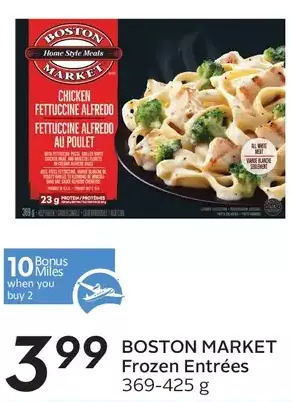 Sobeys Boston market frozen entrées offer