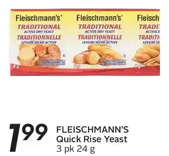 Sobeys Fleischmann's quick rise yeast offer
