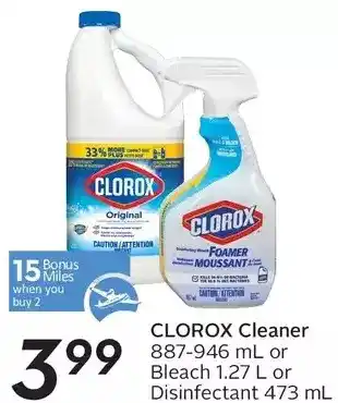Sobeys Clorox cleaner or bleach or disinfectant offer