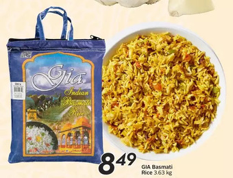 Sobeys Gia basmati rice offer