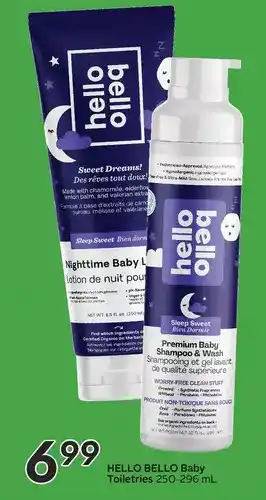 Sobeys Hello bello baby toiletries offer