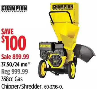 Canadian Tire Champion chipper/shredder offer