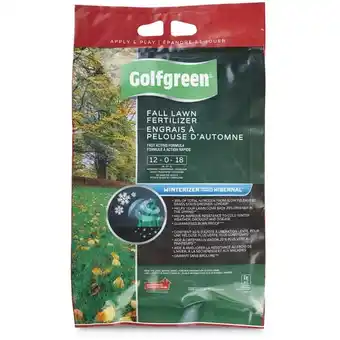 Canadian Tire Golfgreen fall lawn fertilizer. 6 or 12kg offer