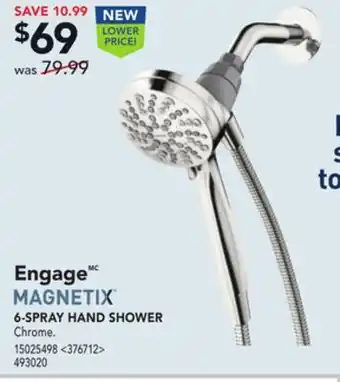 Lowe's Moen magnetix 6-spray hand shower offer
