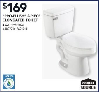 Lowe's Project source "pro-flush" 2-piece elongated toilet offer