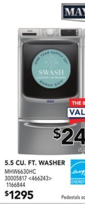 Lowe's Maytag 5.5 cu. ft. washer offer