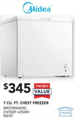 Lowe's Midea 7 cu. ft. chest freezer offer