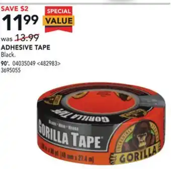 Lowe's Gorilla adhesive tape 90' offer