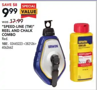 Lowe's Irwin "speed-line (tm)" reel and chalk combo 100' offer