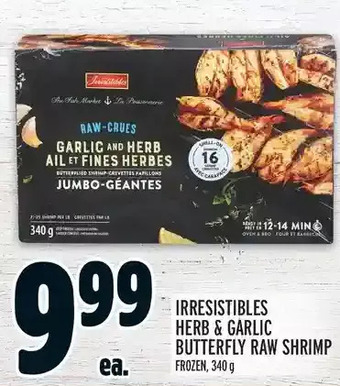 Metro Irresistibles herb & garlic butterfly raw shrimp offer