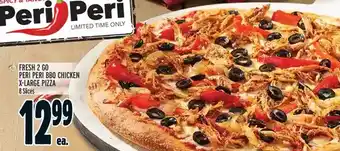 Metro Fresh 2 go peri peri bbq chicken x-large pizza offer
