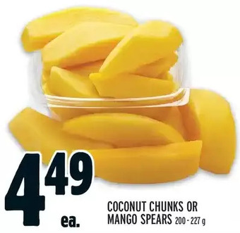 Metro Coconut chunks or mango spears offer