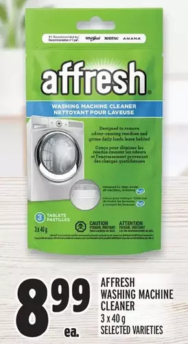 Metro Affresh washing machine cleaner offer