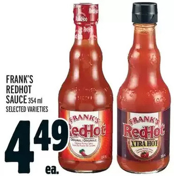 Metro Frank's redhot sauce offer