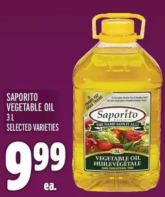 Metro Saporito vegetable oil offer