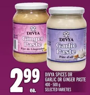 Metro Divya spices or garlic or ginger paste offer