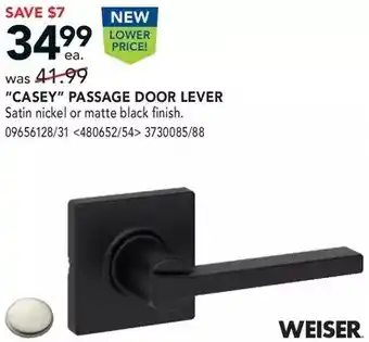 Lowe's "casey" passage door lever offer