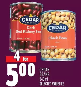 Metro Cedar beans offer