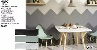 Lowe's "kexma" ceramic wall tiles offer