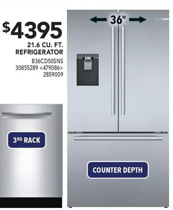 Lowe's Bosch 21. cu. ft. refrigerator offer