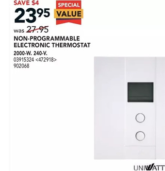 Lowe's Non-programmable electronic thermostat offer