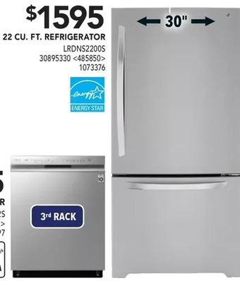 Lowe's 22 cu. ft. refrigerator offer