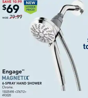 Lowe's Engage 6-spray hand shower offer