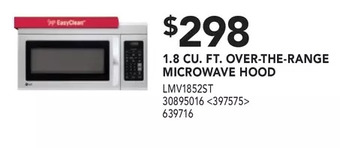 Lowe's 1.8 cu. ft. over-the-range microwave hood offer