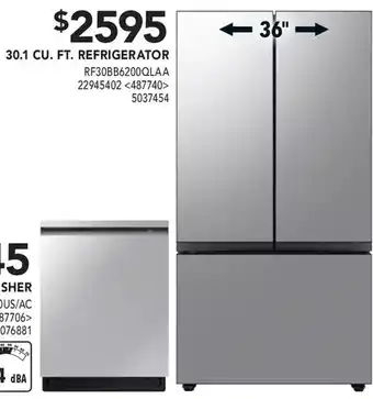 Lowe's 30.1 cu. ft. refrigerator offer
