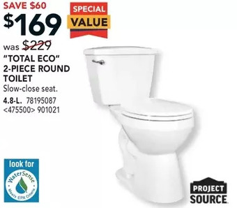 RONA Project source "total eco" 2-piece round toilet offer