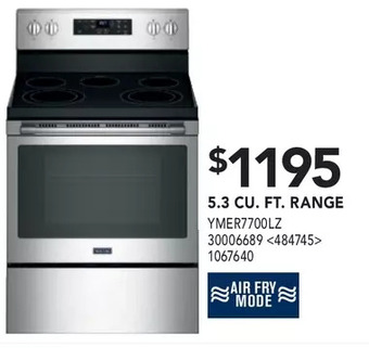 RONA Maytag 5.3 cu. ft. range offer