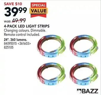 RONA Bazz 4-pack led light strips offer
