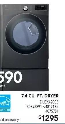 RONA Lg 7.4 cu. ft. dryer offer