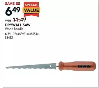 RONA Drywall saw. 6.5" offer
