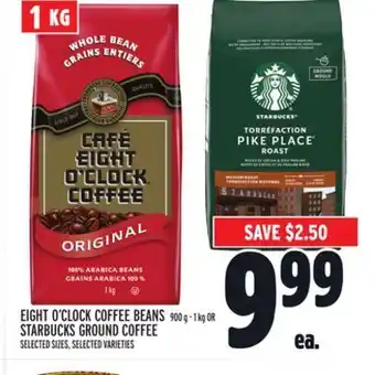 Metro Eight o'clock coffee beans offer