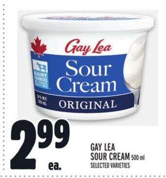Metro Gay lea sour cream offer