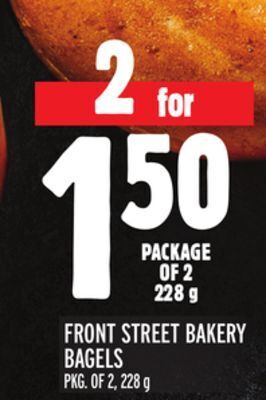 Metro Front street bakery bagels offer