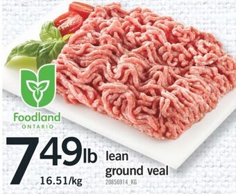 Fortinos Lean ground veal offer