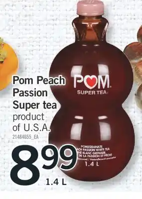 Fortinos Pom peach passion super tea, 1.4 l offer