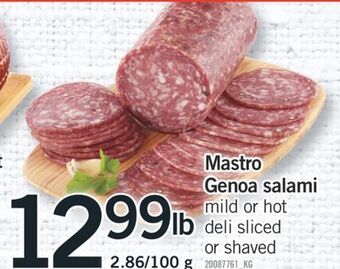 Fortinos Mastro genoa salami offer